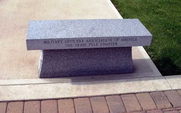 THE ERNIE PYLE CHAPTER MEMORIAL BENCH