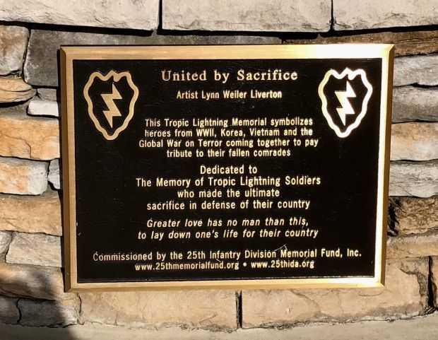 TROPIC LIGHTNING MEMORIAL PLAQUE