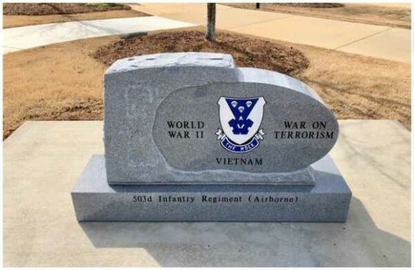 503D INFANTRY REGIMENT (AIRBORNE) WAR MEMORIAL FRONT