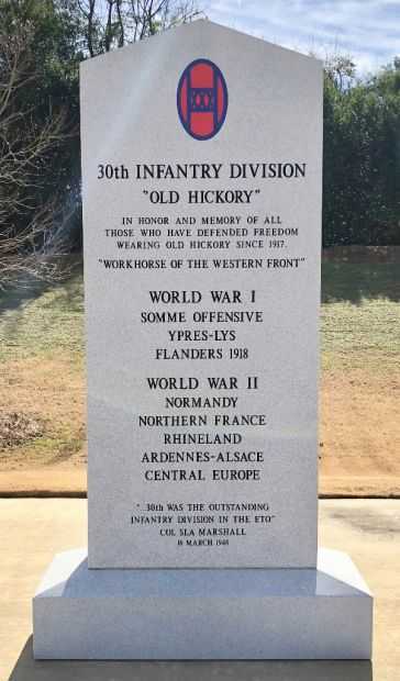 30TH INFANTRY DIVISION WAR MEMORIAL FRONT
