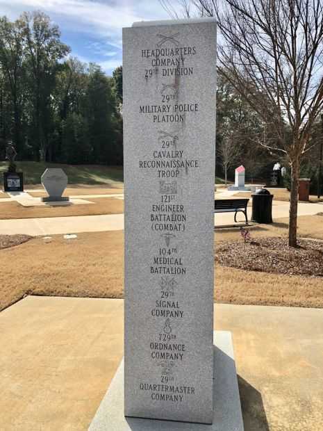 29TH INFANTRY DIVISION WAR MEMORIAL LEFT SIDE