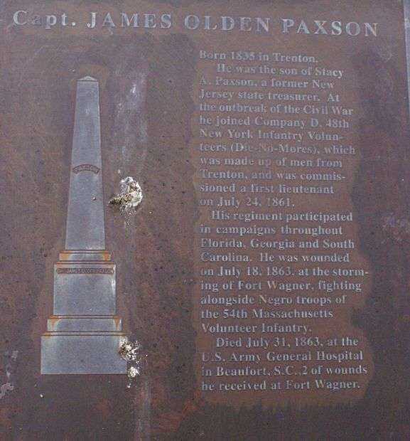 CAPT. JAMES OLDEN PAXSON MEMORIAL PLAQUE