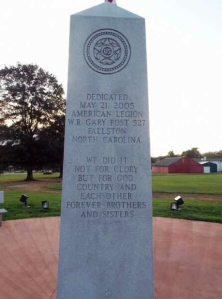 AMERICAN LEGION POST 527 VETERANS MEMORIAL OBELISK