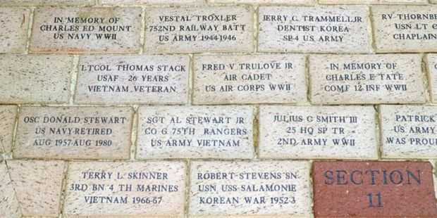 GUILFORD COUNTY VETERANS MEMORIAL BRICKS