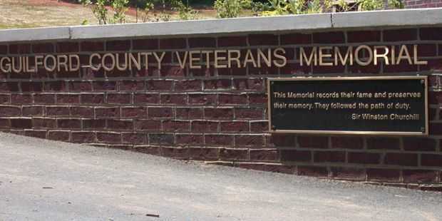 GUILFORD COUNTY VETERANS MEMORIAL ENTRANCE PLAQUE