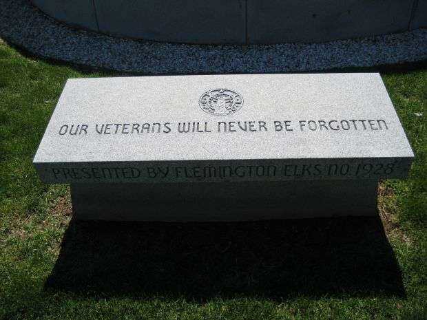 HUNTERDON COUNTY VETERANS MEMORIAL BENCH