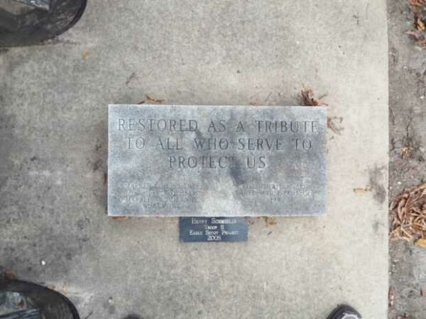 GASTON COUNTY VETERANS MEMORIAL CANNON DEDICATION STONE