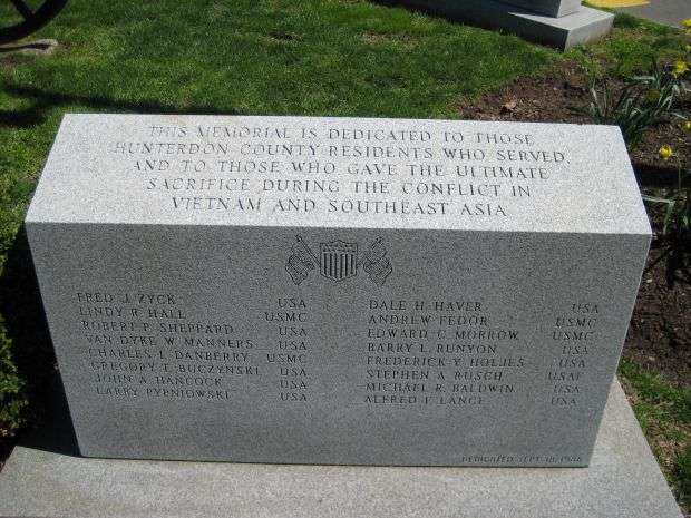 HUNTERDON COUNTY VIETNAM WAR MEMORIAL