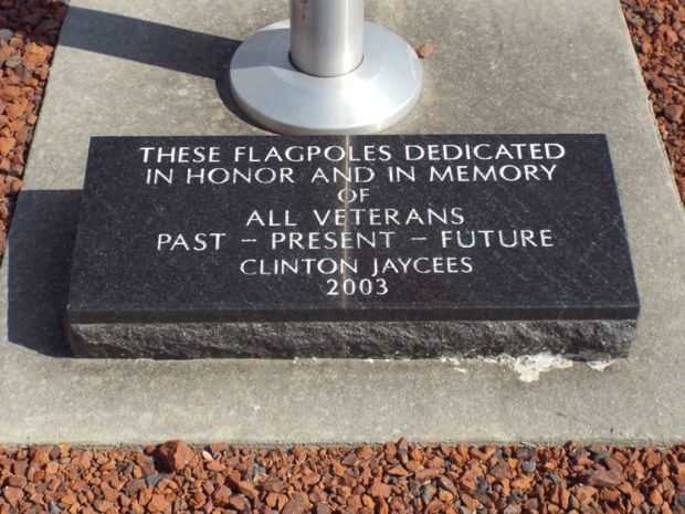 SAMPSON COUNTY VETERANS PARK MEMORIAL FLAGPOLE DEDICATION STONE