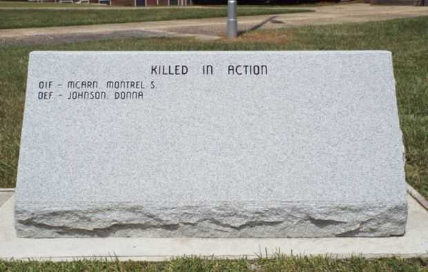 HOKE COUNTY WAR MEMORIAL KILLED IN ACTION STONE B