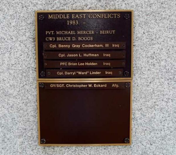 CATAWBA COUNTY WAR MEMORIAL PLAQUE F