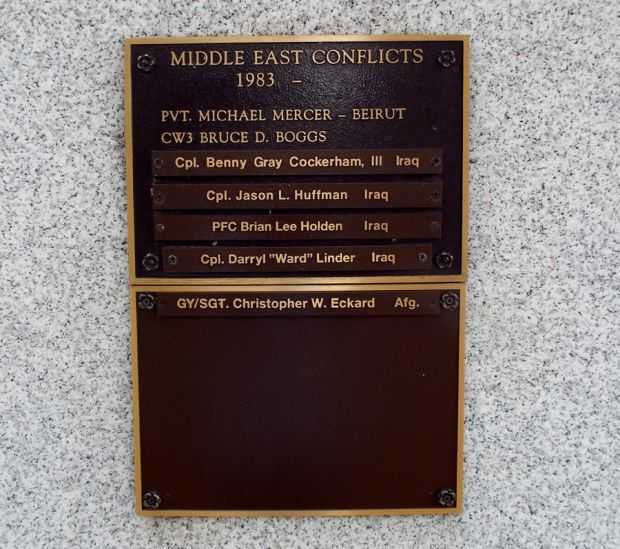 CATAWBA COUNTY WAR MEMORIAL PLAQUE F