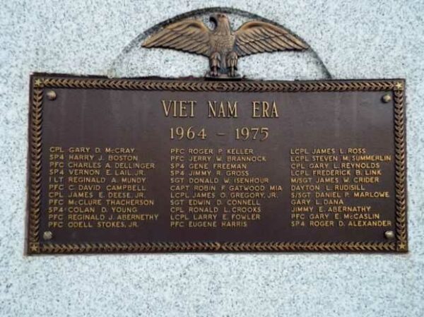 CATAWBA COUNTY WAR MEMORIAL PLAQUE E