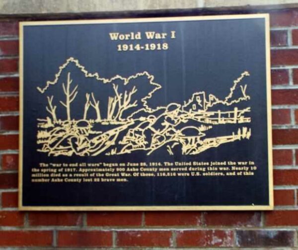 ASHE COUNTY VETERANS MEMORIAL PLAQUE I