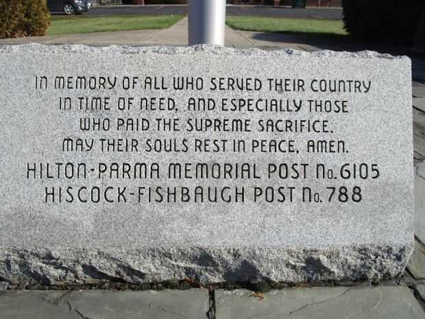 HILTON SUPREME SACRIFICE MEMORIAL FLAGPOLE DEDICATION STONE