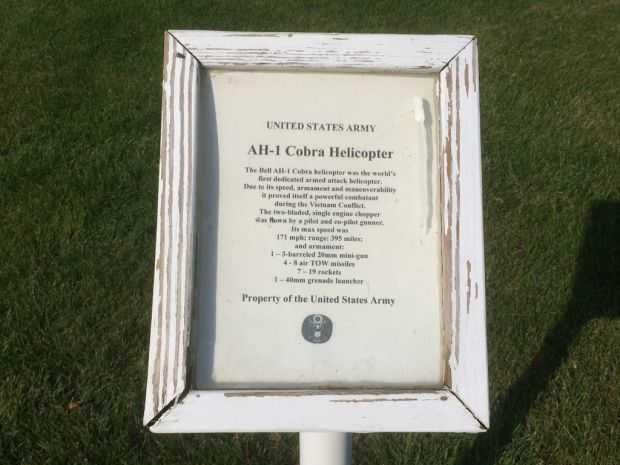 AH-1 COBRA HELICOPTER MEMORIAL PLAQUE