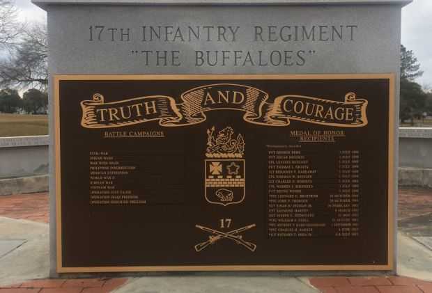 17TH INFANTRY REGIMENT “THE BUFFALOES” MEMORIAL PLAQUE