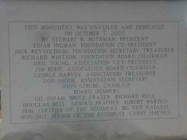 17TH INFANTRY REGIMENT “THE BUFFALOES” MEMORIAL DEDICATION STONE B