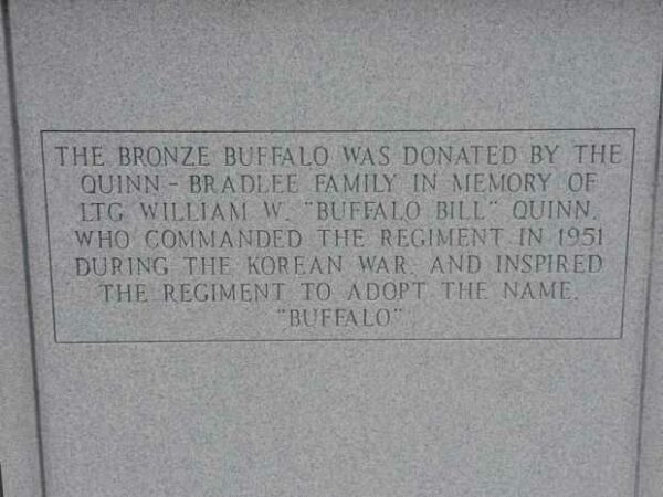 17TH INFANTRY REGIMENT “THE BUFFALOES” MEMORIAL DEDICATION STONE A