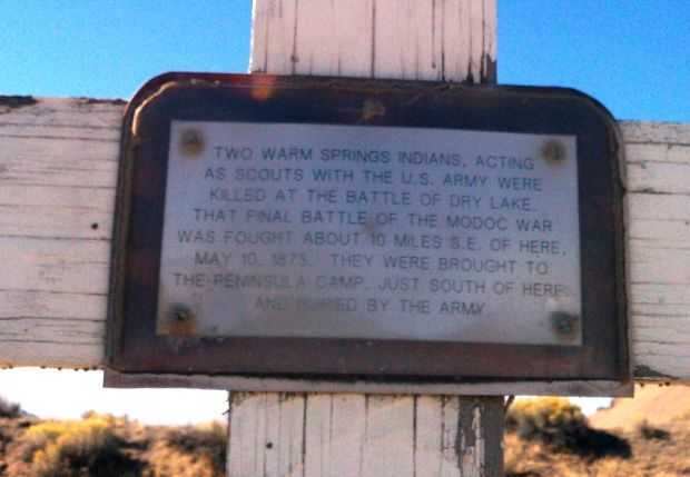 BATTLE OF DRY LAKE MEMORIAL PLAQUE