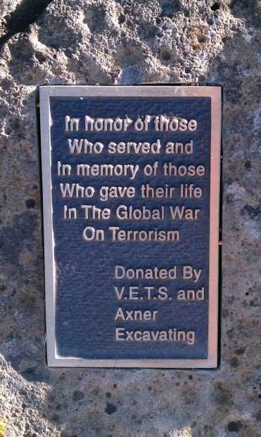 SHASTA COUNTY VETERANS MEMORIAL GROVE PLAQUE F