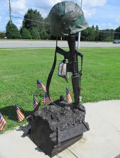 RALEIGH SOME GAVE ALL BATTLEFIELD CROSS MEMORIAL