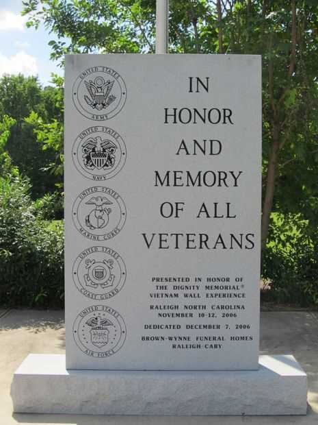 RALEIGH ALL VETERANS MEMORIAL