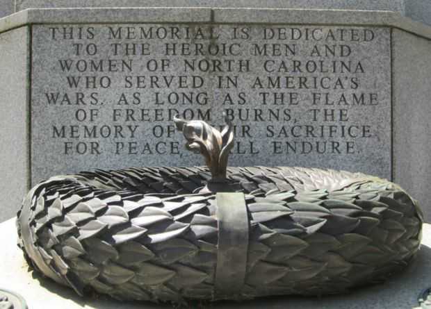 NORTH CAROLINA WAR VETERANS ETERNAL FLAME MEMORIAL