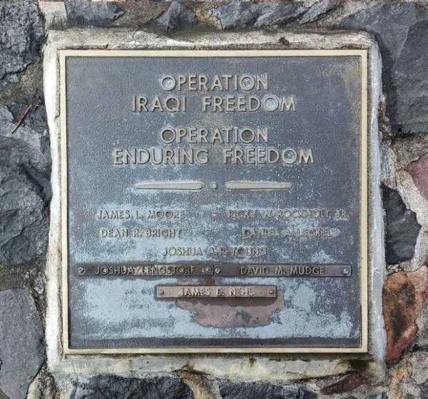 DOUGLAS COUNTY VETERANS MEMORIAL PLAQUE G