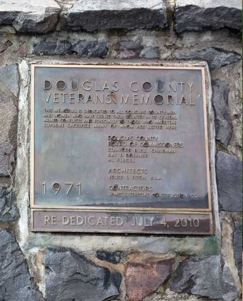DOUGLAS COUNTY VETERANS MEMORIAL PLAQUE A