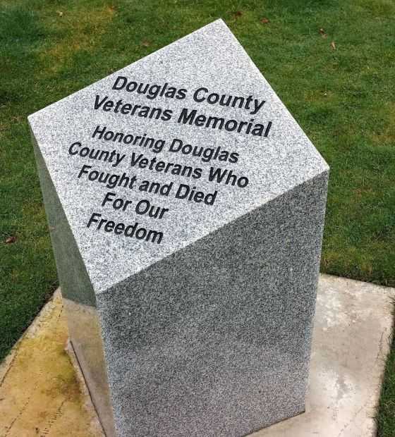 DOUGLAS COUNTY VETERANS MEMORIAL DEDICATION STONE