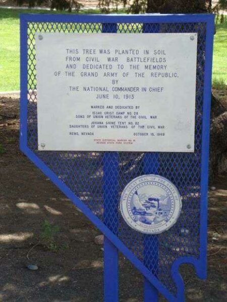 CITY OF RENO GRAND ARMY OF THE REPUBLIC MEMORIAL TREE PLAQUE