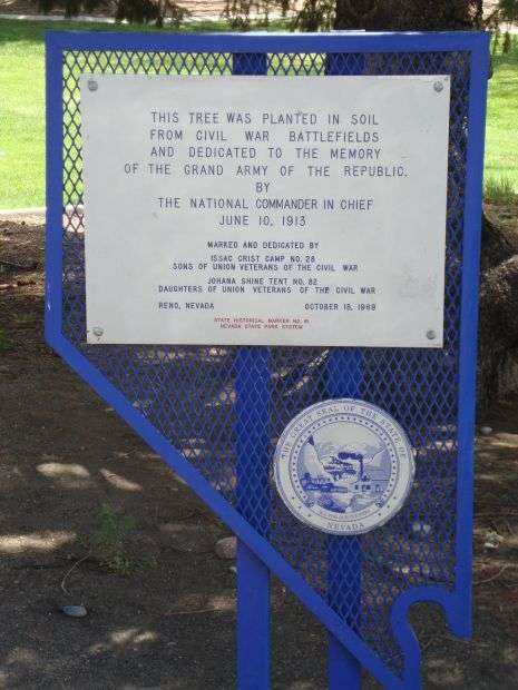 CITY OF RENO GRAND ARMY OF THE REPUBLIC MEMORIAL TREE PLAQUE