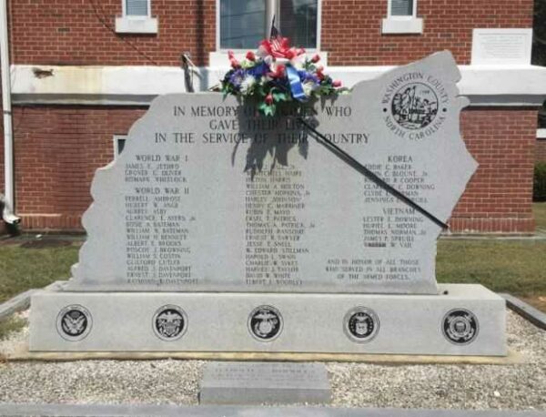 WASHINGTON COUNTY NORTH CAROLINA WAR VETERANS MEMORIAL