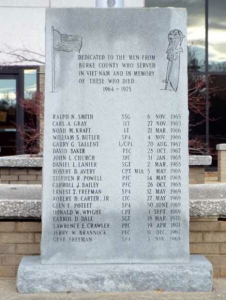 BURKE COUNTY VIETNAM VETERANS MEMORIAL