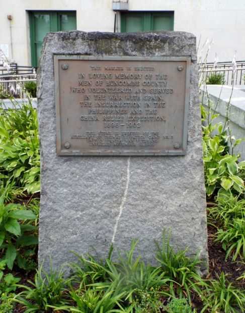 BUNCOMBE COUNTY SPANISH-AMERICAN WAR MEMORIAL PLAQUE