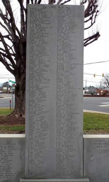 YADKIN COUNTY SUPREME SACRIFICE MEMORIAL CENTER STONE BACK