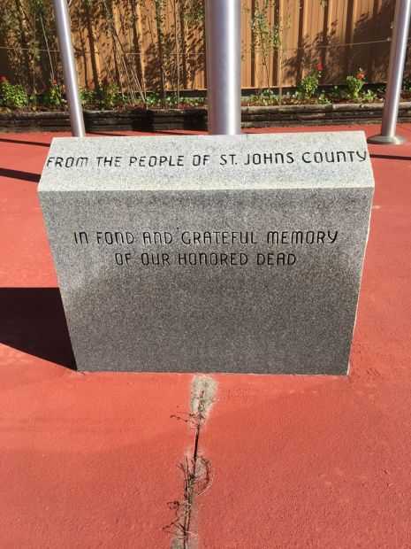 ST. JOHNS COUNTY HONORED DEAD MEMORIAL STONE BLOCK