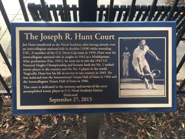 THE JOSEPH R. HUNT COURT MEMORIAL PLAQUE