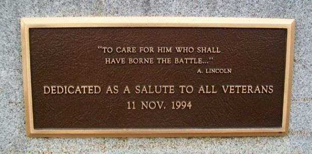 CITY OF KEARNEY VETERANS MEMORIAL PLAQUE