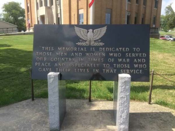 WESSINGTON SPRINGS VETERANS MEMORIAL DEDICATION STONE