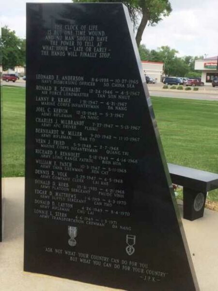 ABERDEEN VIETNAM VETERANS MEMORIAL LEFT STONE