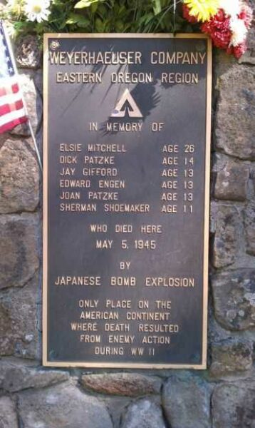 WEYERHAEUSER COMPANY MITCHELL MEMORIAL PLAQUE