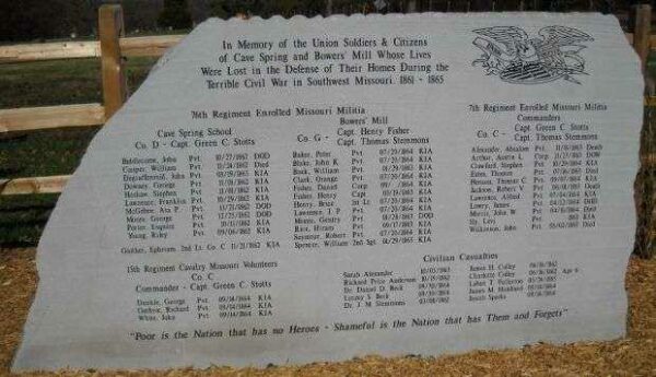 CAVE SPRING CIVIL WAR MEMORIAL