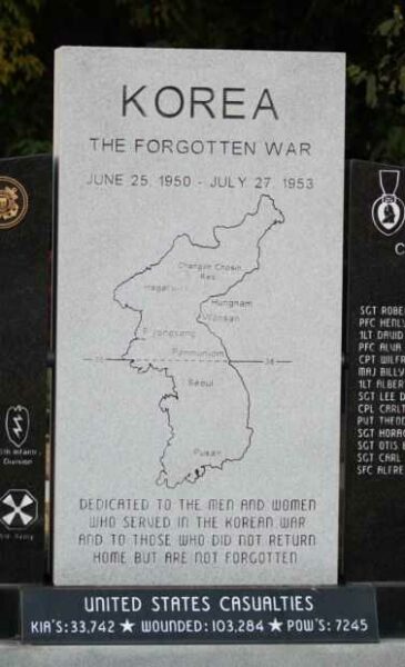 CUMBERLAND COUNTY KOREAN WAR MEMORIAL CENTER STONE