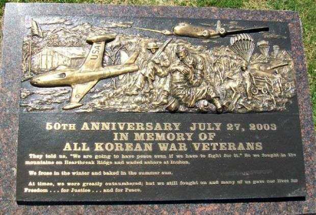 VETERANS MEMORIAL OF TIMELESS HONOR KOREAN WAR PLAQUE
