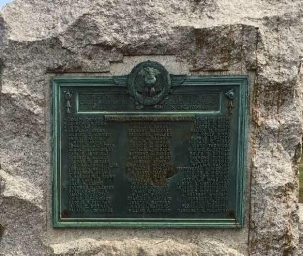 MATTITUCK WAR MEMORIAL PLAQUE C