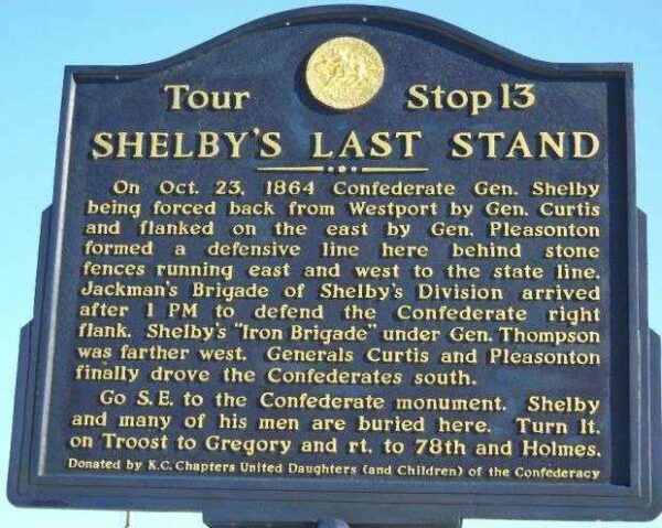 SHELBY’S LAST STAND WAR MEMORIAL MARKER