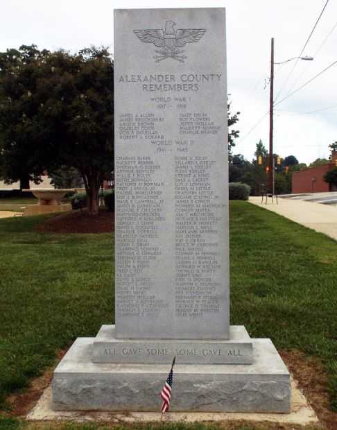 ALEXANDER COUNTY WORLD WARS MEMORIAL FRONT