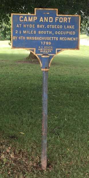 CAMP AND FORT AT HYDE BAY REVOLUTIONARY WAR MEMORIAL MARKER